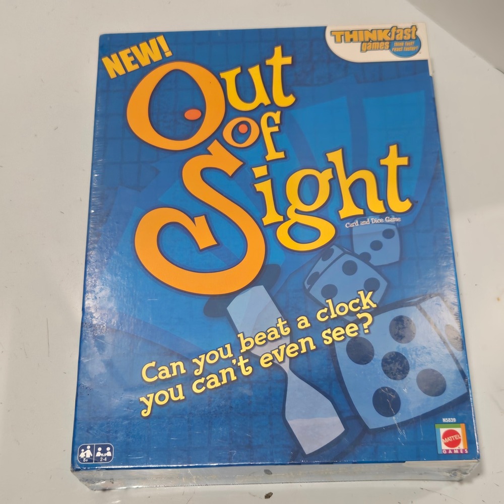 Mattel Out of Sight Card and Dice Game ThinkFast Games N5839 New Sealed